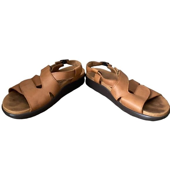 SAS Tripad Comfort Brown Leather Slingback Buckle Sandals Women’s Size US 8 M - Picture 3 of 9